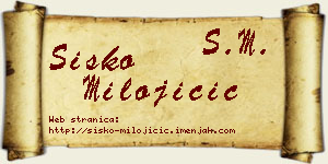 Sisko Milojičić vizit kartica